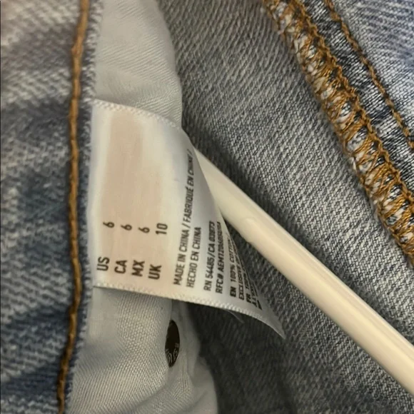 American Eagle Outfitters Blue Jean Shorts Distressed Casual - Picture 3 of 5